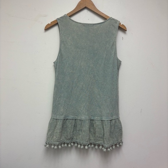 Anthropologie Eri + Ali Tassled Peplum Tank Top - Picture 8 of 9